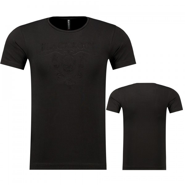 Heren Doodshoofd Print Zwarte T-Shirt Heren Doodshoofd Print Zwarte T-Shirt